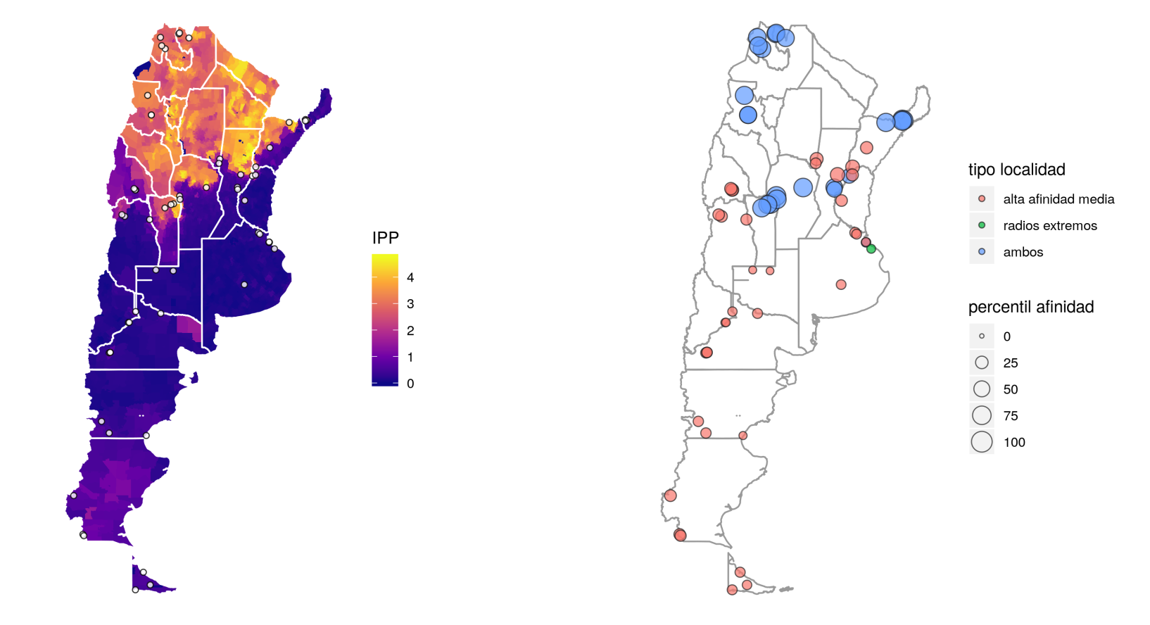Localidadaes de alta afinidad con el Chagas
